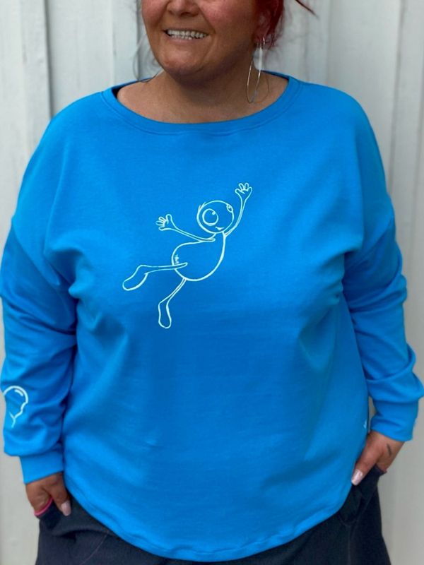 Glad!- baggy jerseygenser_turkis