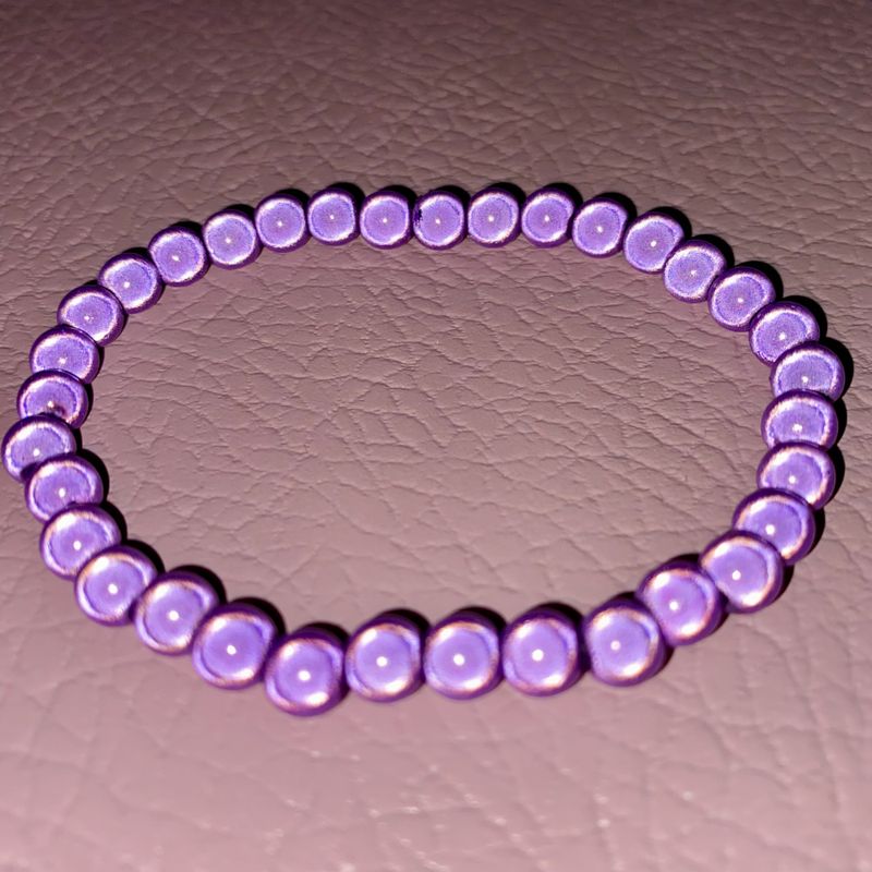 6 mm perler armbånd_Lilla