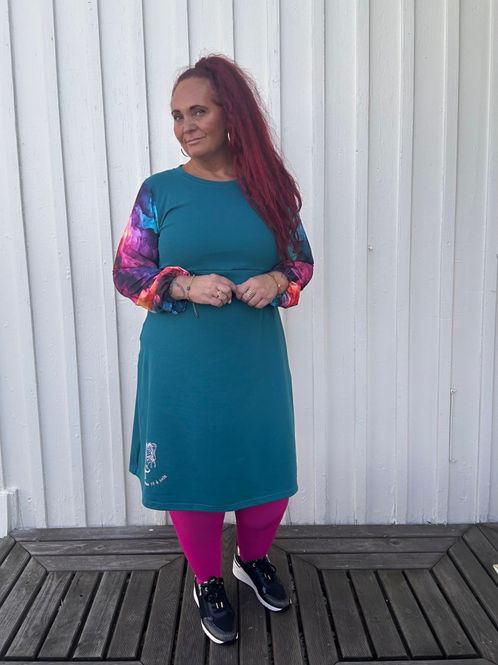 Hovedbilde Smile❤️ jerseykjole_jadefarget og mønstrete