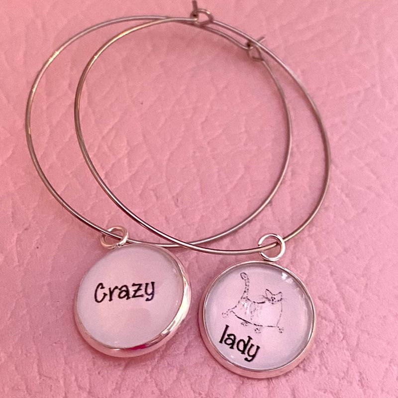 Crazy cat lady- øreringer