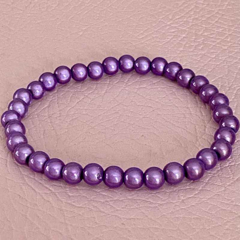 6 mm perler armbånd_Lilla